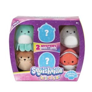 SQUISHMALLOW SQUISHVILLE MINI SEALIFE SQUAD 6 PACK NEW IN BOX